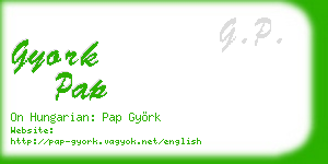 gyork pap business card