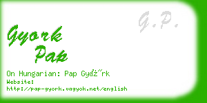 gyork pap business card